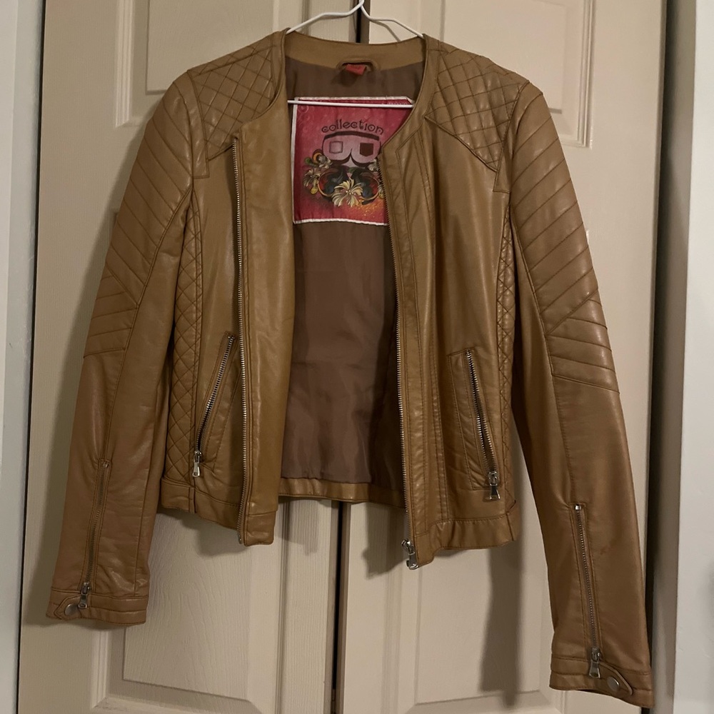 COLLECTION B by Bernardo Faux Leather Moto Jacket